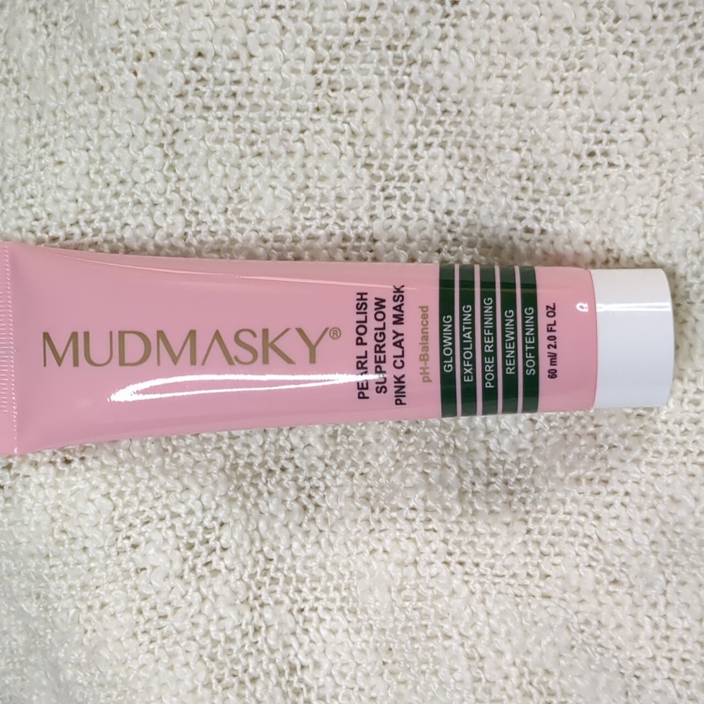 Mudmasky Pearl Polish Superglow Pink Clay Mask, 60ml/2.0fl oz